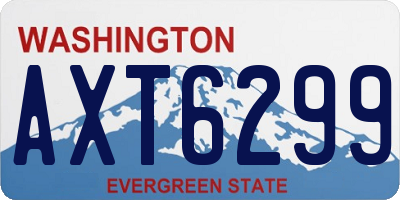 WA license plate AXT6299