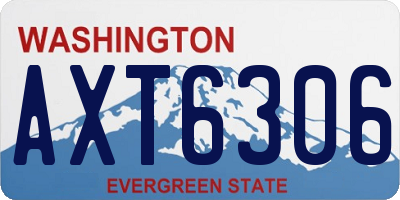 WA license plate AXT6306