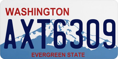 WA license plate AXT6309