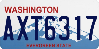 WA license plate AXT6317