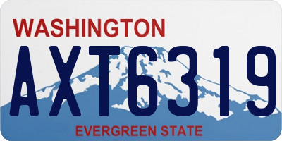 WA license plate AXT6319