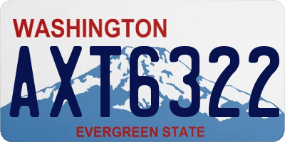 WA license plate AXT6322