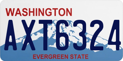 WA license plate AXT6324