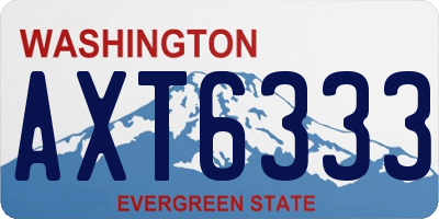 WA license plate AXT6333