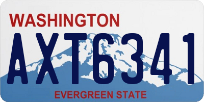 WA license plate AXT6341