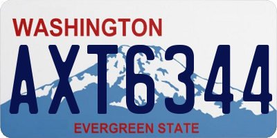 WA license plate AXT6344