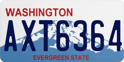 WA license plate AXT6364