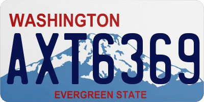 WA license plate AXT6369
