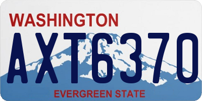 WA license plate AXT6370