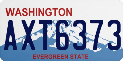 WA license plate AXT6373