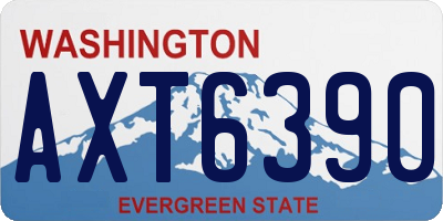 WA license plate AXT6390
