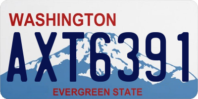 WA license plate AXT6391