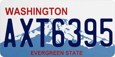 WA license plate AXT6395