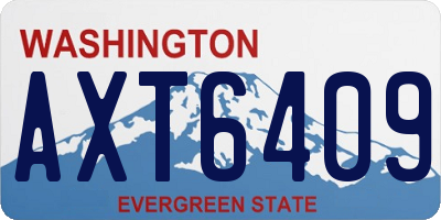 WA license plate AXT6409