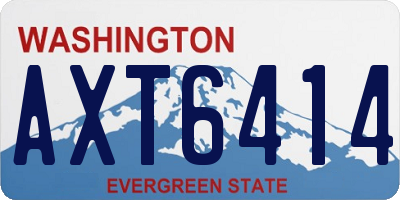 WA license plate AXT6414
