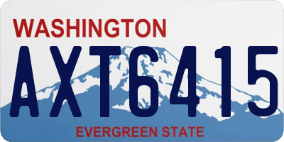 WA license plate AXT6415