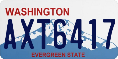 WA license plate AXT6417