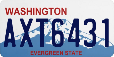 WA license plate AXT6431