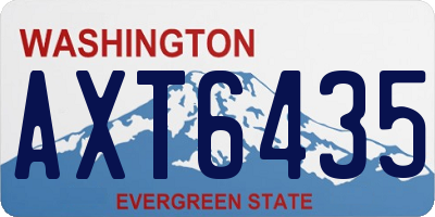 WA license plate AXT6435