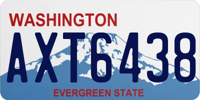WA license plate AXT6438