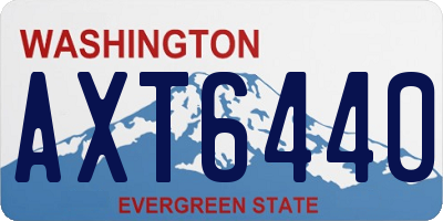 WA license plate AXT6440