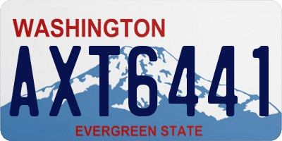 WA license plate AXT6441