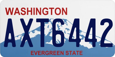WA license plate AXT6442