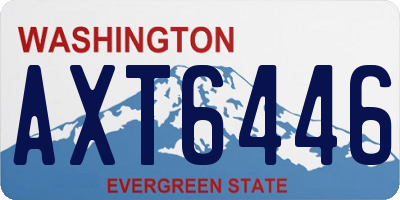 WA license plate AXT6446