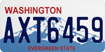 WA license plate AXT6459