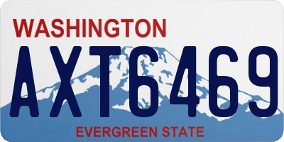WA license plate AXT6469