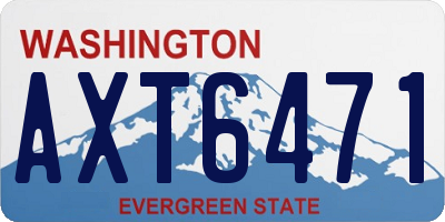 WA license plate AXT6471