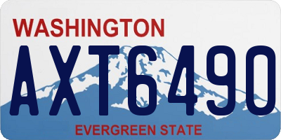 WA license plate AXT6490
