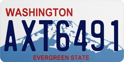 WA license plate AXT6491