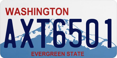 WA license plate AXT6501