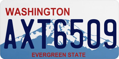 WA license plate AXT6509