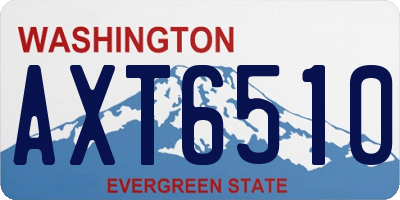 WA license plate AXT6510