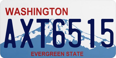 WA license plate AXT6515