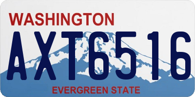 WA license plate AXT6516