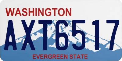WA license plate AXT6517