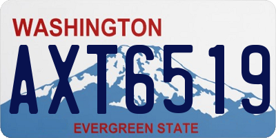 WA license plate AXT6519