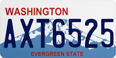 WA license plate AXT6525