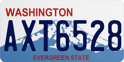 WA license plate AXT6528