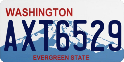 WA license plate AXT6529