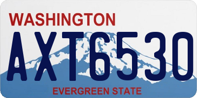WA license plate AXT6530
