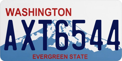 WA license plate AXT6544