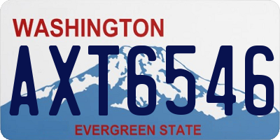 WA license plate AXT6546