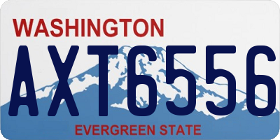 WA license plate AXT6556