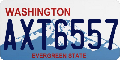 WA license plate AXT6557