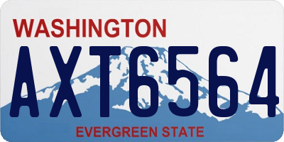 WA license plate AXT6564
