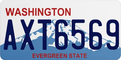 WA license plate AXT6569